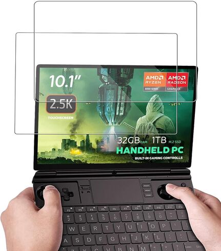 [2 عبوة] واقي الشاشة لـ GPD Win Max 2 2025 Gaming Handheld 10.1 بوصة فيلما الزجاجية المقسى ، واقي الشاشة لـ GPD Win Max Handheld Gaming Anti-scratch & Sensitive & 9H صلابة in Kuwait