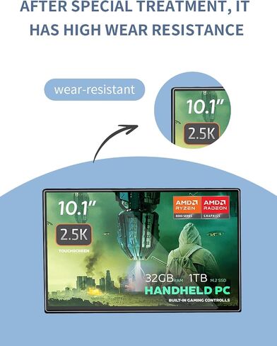 [2 عبوة] واقي الشاشة لـ GPD Win Max 2 2025 Gaming Handheld 10.1 بوصة فيلما الزجاجية المقسى ، واقي الشاشة لـ GPD Win Max Handheld Gaming Anti-scratch & Sensitive & 9H صلابة in Kuwait