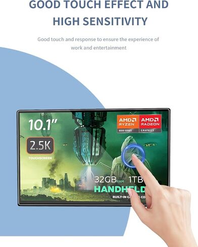 [2 عبوة] واقي الشاشة لـ GPD Win Max 2 2025 Gaming Handheld 10.1 بوصة فيلما الزجاجية المقسى ، واقي الشاشة لـ GPD Win Max Handheld Gaming Anti-scratch & Sensitive & 9H صلابة in Kuwait