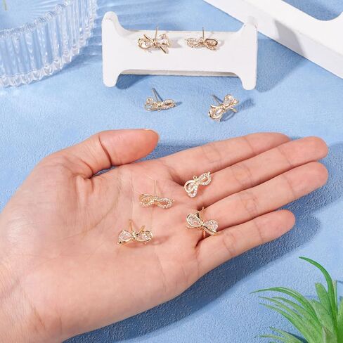 Craftdady 24pcs/12Pairs Stainless Steel Filigree Post Stud Earrings 2 Colors Flat Round Flower Hollow Pad Ear Pins with Safety Backs for Dangle Earring Jewelry Making Hole;1mm in Saudi Arabia