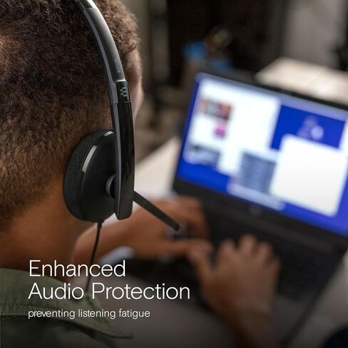 EPOS Adapt 160 USB II - Wired, Double-Sided, UC Optimized Headset with USB Connectivity - Superior Stereo Sound - Enhanced Comfort - Call Control - Black (Renewed) in Saudi Arabia