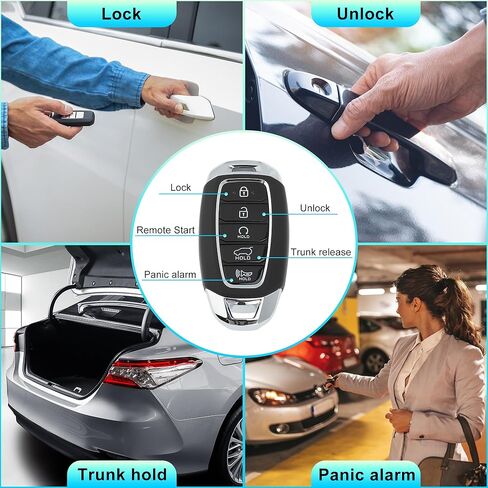 X AutoHaux TQ8-FOB-4F29 433 MHz استبدال الإدخال بدون مفتاح عن بُعد مفتاح ذكي FOB لـ Hyundai Palisade 2020 2021 2022 No.95440S8010 5 أزرار in Saudi Arabia