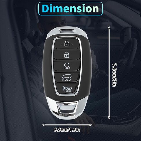 X AutoHaux TQ8-FOB-4F29 433 MHz استبدال الإدخال بدون مفتاح عن بُعد مفتاح ذكي FOB لـ Hyundai Palisade 2020 2021 2022 No.95440S8010 5 أزرار in Saudi Arabia