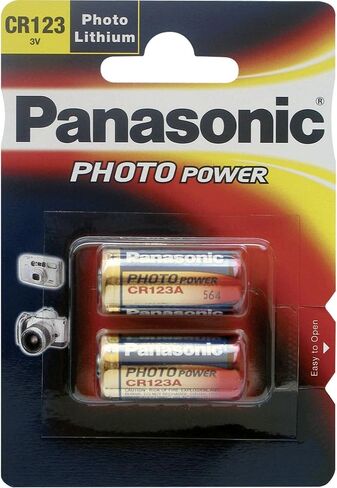 2 حزمة Panasonic CR123A CR123 DL123 3V صورة ليثيوم كاميرا بطارية in Saudi Arabia