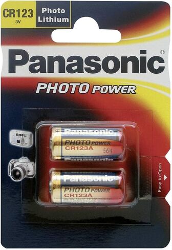 2 حزمة Panasonic CR123A CR123 DL123 3V صورة ليثيوم كاميرا بطارية in Saudi Arabia