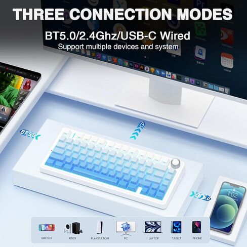 Aula Wireless Keyboard و Mouse Combo ، F75 Pro Mechanical Keyboard SC900 Pro Wireless Mouse in Saudi Arabia