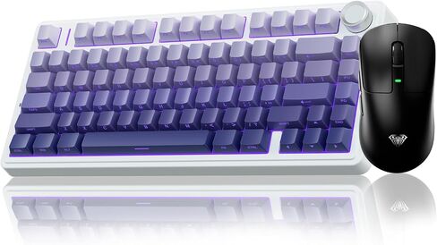 Aula Wireless Keyboard و Mouse Combo ، F75 Pro Mechanical Keyboard SC680 Wireless Mouse in Saudi Arabia