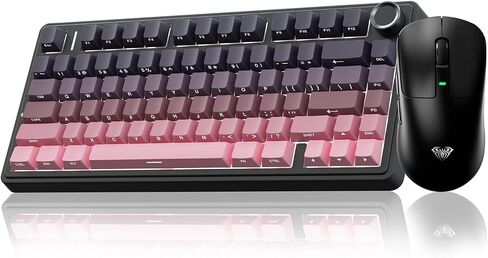 Aula Wireless Keyboard و Mouse Combo ، F75 Pro Mechanical Keyboard SC680 Wireless Mouse in Saudi Arabia
