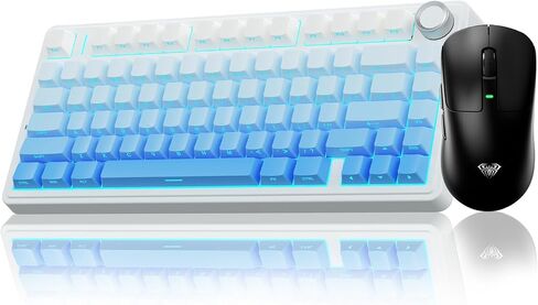 Aula Wireless Keyboard و Mouse Combo ، F75 Pro Mechanical Keyboard SC680 Wireless Mouse in Saudi Arabia