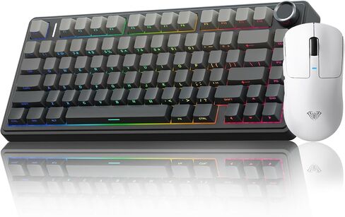 Aula Wireless Keyboard و Mouse Combo ، F75 Pro Mechanical Keyboard SC680 Wireless Mouse in Saudi Arabia