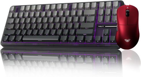 AULA Wireless Keyboard and Mouse Combo, F87 Pro Mechanical Keyboard SC900 Pro Wireless Mouse in Saudi Arabia