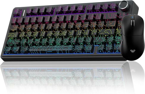 Aula Wireless Keyboard و Mouse Combo ، F75 Pro Mechanical Keyboard SC900 Pro Wireless Mouse in Saudi Arabia