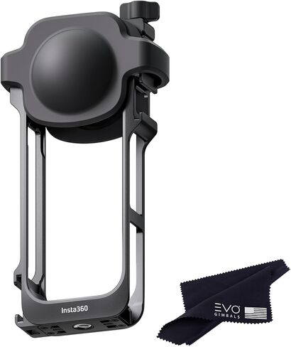 إطار الأداة المساعدة insta360 x5 ، إطار الأداة المساعدة متعددة الوظائف ، قفص الألومنيوم مع عدسة السيليكون ، واجهة أحذية باردة واقية مع 1/4 بوصات أحذية بارد أحذية طي أصابع قابلة للطي in Kuwait