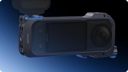 إطار الأداة المساعدة insta360 x5 ، إطار الأداة المساعدة متعددة الوظائف ، قفص الألومنيوم مع عدسة السيليكون ، واجهة أحذية باردة واقية مع 1/4 بوصات أحذية بارد أحذية طي أصابع قابلة للطي in Kuwait