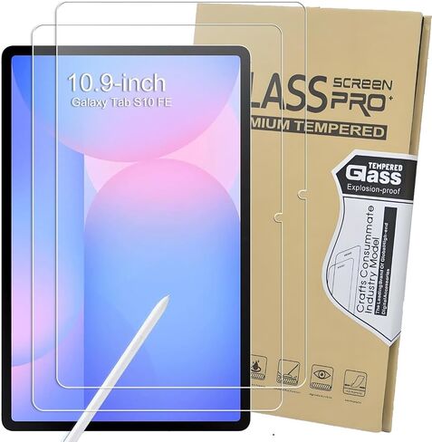 كينبول 2 حزمة شاشة شاشة زجاجية مصممة لـ 2025 Samsung Galaxy Tab S10 Lite 10.9 " / Galaxy Tab S10 Fe 10.9" ، 9H صلابة Scratch in Kuwait