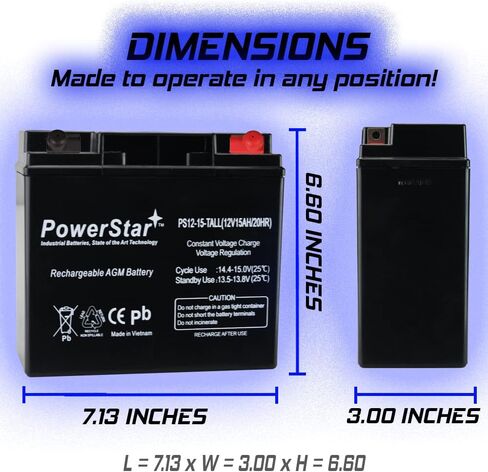 12V 15AH CB19-12 Sealed Lead Acid AGM Rechargeable Deep Cycle Battery NEW in Saudi Arabia