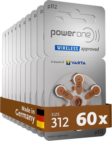 Varta, 60 x Powerone P312 Hörgerätebatterie Quecksilberfrei in Kuwait