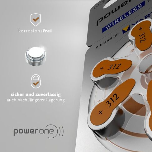 Varta, 60 x Powerone P312 Hörgerätebatterie Quecksilberfrei in Kuwait