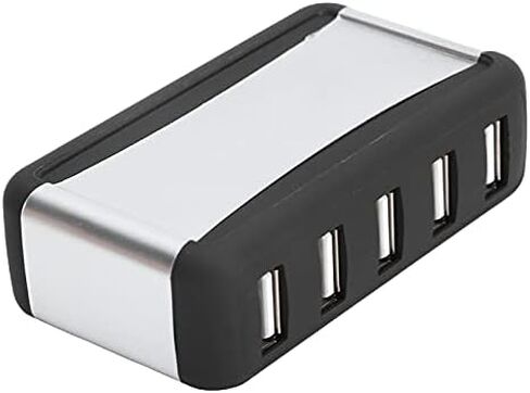 USB 7-Port Hub متعدد منافذ USB الموسع نقل البيانات بسرعة USB الفاصل موسع عالي السرعة مع مصدر طاقة 100‑240 فولت لأجهزة الكمبيوتر المحمول وأجهزة الكمبيوتر المكتبية وأجهزة الكمبيوتر المحمولة (قابس الولايات المتحدة) in Saudi Arabia