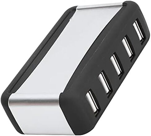 USB 7-Port Hub متعدد منافذ USB الموسع نقل البيانات بسرعة USB الفاصل موسع عالي السرعة مع مصدر طاقة 100‑240 فولت لأجهزة الكمبيوتر المحمول وأجهزة الكمبيوتر المكتبية وأجهزة الكمبيوتر المحمولة (قابس الولايات المتحدة) in Saudi Arabia