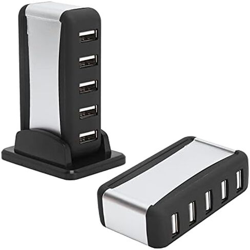 USB 7-Port Hub متعدد منافذ USB الموسع نقل البيانات بسرعة USB الفاصل موسع عالي السرعة مع مصدر طاقة 100‑240 فولت لأجهزة الكمبيوتر المحمول وأجهزة الكمبيوتر المكتبية وأجهزة الكمبيوتر المحمولة (قابس الولايات المتحدة) in Saudi Arabia