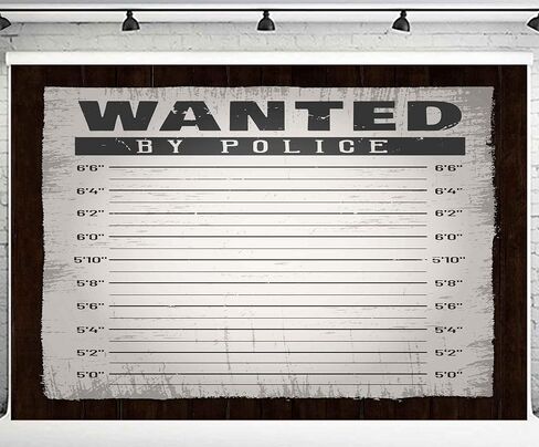Mugshot Backdrop,Murder Mystery Party Decor for Photography,White 5x7ft | Jail Wanted Theme Backdrop,White Trash Party Decorations,Crime Scene Props for Photo,Redneck Party White Trash Party in Saudi Arabia