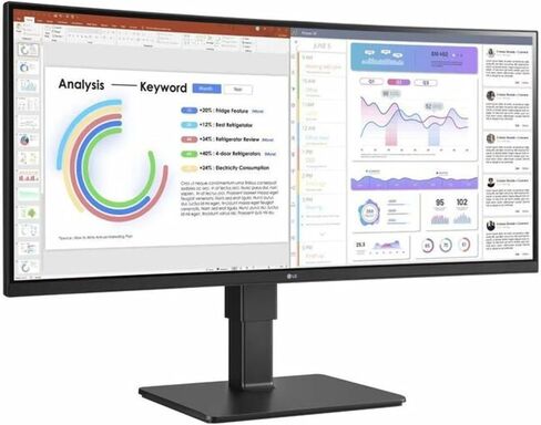 34in LG Monitor 3440x1440 Curved 21: 9 IPS HDMI 2.0 (2) DP 1.4 USB Type-C in Kuwait