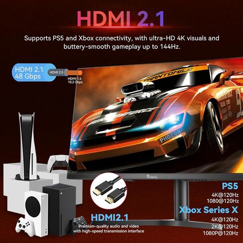 32 Inch 4K(3840 x 2160) UHD USB-C 144Hz Gaming Monitor,PIP/PBP,1ms(MPRT) IPS PC Screen,AMD FreeSync Premium,125% sRGB,Monitor with Speaker,Height Adjustable Stand in Saudi Arabia