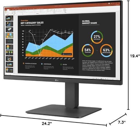LG 24BR750C-C 24 '' IPS FHD Monitor مع كاميرا ويب FHD مدمجة وميكروفون ، ومكافحة الوهج ، و USB Type-C ™ in Kuwait