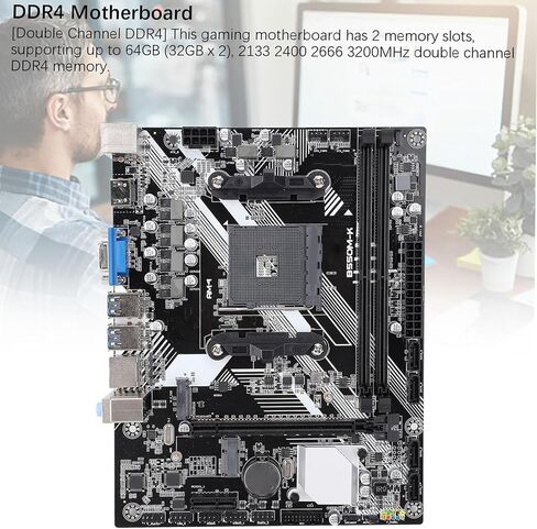 B550M K Gaming Motherboard ، تدعم AM4 RYZEN 5000 معالجات ، Micro ATX ، DDR4 64GB قناة مزدوجة ، Dual M.2 ، SATA 6GB / S ، Realtek LAN ، PCIE 4.0 in Kuwait