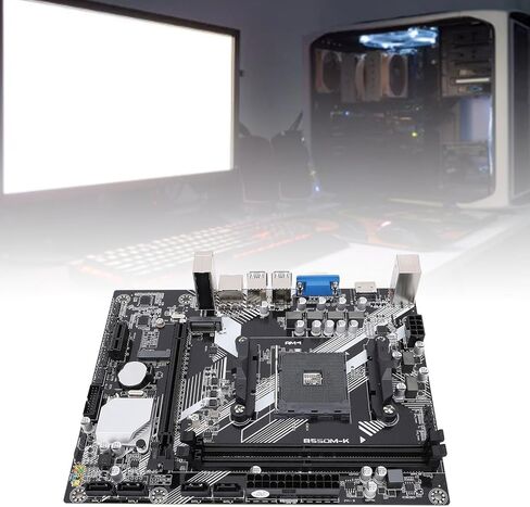 B550M K Gaming Motherboard ، تدعم AM4 RYZEN 5000 معالجات ، Micro ATX ، DDR4 64GB قناة مزدوجة ، Dual M.2 ، SATA 6GB / S ، Realtek LAN ، PCIE 4.0 in Kuwait