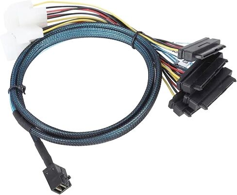 INTERNAL M1NI S/A/S SFF-8643 إلى 4x SFF-8482 كابل ، M1NI S/AS HD SFF-8643 إلى 29-PIN S/A/S SFF-8482 ، مع قوة IDE 4PIN SATA (1M) in Kuwait