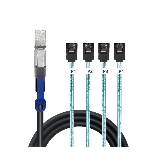 0.5M خارجي M1NI S/A/S HD SFF-8644 إلى 4 منفذ SATA 7P كابل بيانات القرص الصلب الإناث in Kuwait