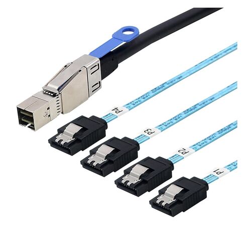 0.5M خارجي M1NI S/A/S HD SFF-8644 إلى 4 منفذ SATA 7P كابل بيانات القرص الصلب الإناث in Kuwait