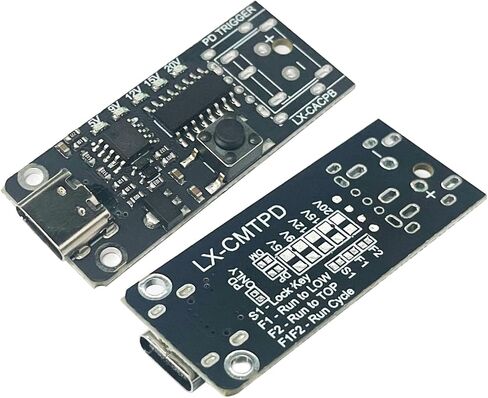 2PCS USB-C 5A لوحة مشغل PD ، Type-C الإناث الإنتاجية PD QC DC 5V 9V 12V 15V 20V وحدة تحريك الطاقة السريعة القابلة للتعديل ، لوحة شرك USB لاختبار الشيخوخة in Kuwait