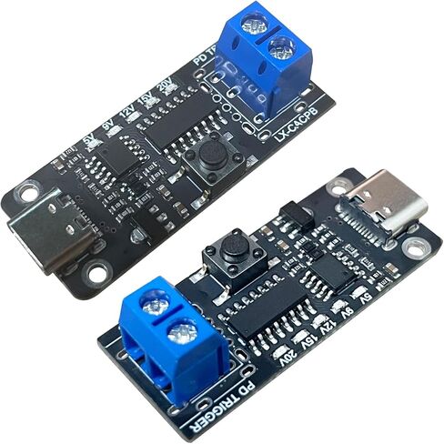 2PCS USB-C 5A لوحة مشغل PD ، Type-C الإناث الإنتاجية PD QC DC 5V 9V 12V 15V 20V وحدة تحريك الطاقة السريعة القابلة للتعديل ، لوحة شرك USB لاختبار الشيخوخة in Kuwait