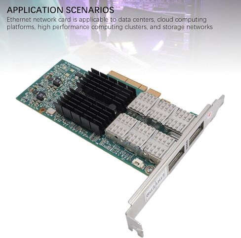 Tangxi 40GB بطاقة PCIe Ethernet ، معدل نقل المنفذ المزدوج 80 جيجابت في الثانية مع واجهة PCI Express 3.0 x8 ، لمراكز البيانات الحوسبة السحابية مجموعات الحوسبة عالية الأداء in Saudi Arabia