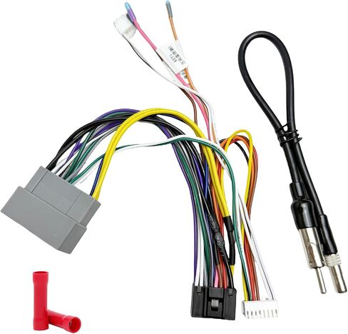 Aftermarket Radio Wiring Adapter Compatible with Chrysler 2015-2018/Dodge 2014-2019/Jeep 2018-2019, 16Pin Android Car Stereo Harness with SWC Reverse, Fits for Ram Wrangler Grand Cherokee Challenger in Kuwait