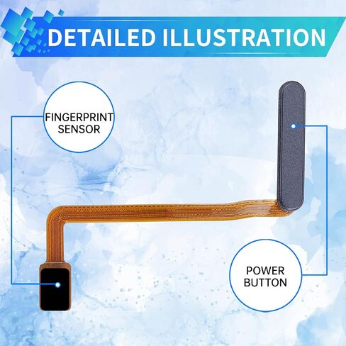 زر الطاقة وأجهزة استشعار البصمات المرنة استبدال كابل Samsung Galaxy A25 Flex Cable Side On/Off Switch Control Control Parts SM-A256U SM-A256U1 (Brave Black) in Kuwait
