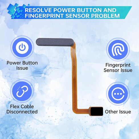 زر الطاقة وأجهزة استشعار البصمات المرنة استبدال كابل Samsung Galaxy A25 Flex Cable Side On/Off Switch Control Control Parts SM-A256U SM-A256U1 (Brave Black) in Kuwait