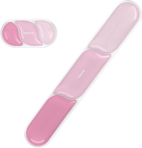 MOSISO Gel Keyboard Wrist Rest&Wrist Support for Mouse, Streamlined Ergonomic Soft Cooling Gel Mousepad Pain Relief Easy Typing Pad Non-Slip Computer Laptop Home/Office, Cherry Pink in Saudi Arabia