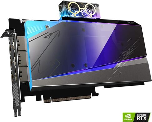 GIGABYTE AORUS GEFORCE RTX 3090 XTREME WATERFORCE WB 24G GRASTS ، نظام تبريد Waterforce Block ، بطاقة فيديو 24 جيجابايت 384 بت ، GV-N3090AORUSX WB-24GD in Kuwait