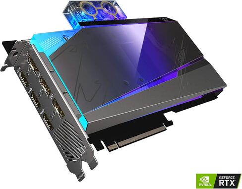 GIGABYTE AORUS GEFORCE RTX 3090 XTREME WATERFORCE WB 24G GRASTS ، نظام تبريد Waterforce Block ، بطاقة فيديو 24 جيجابايت 384 بت ، GV-N3090AORUSX WB-24GD in Kuwait