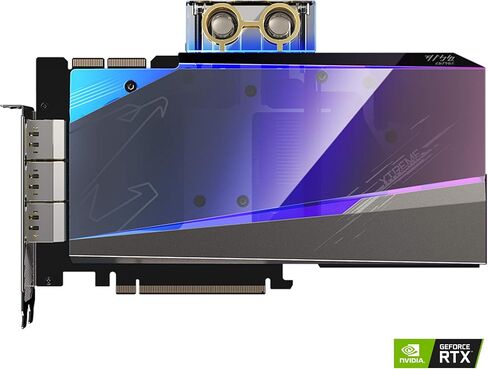 GIGABYTE AORUS GEFORCE RTX 3090 XTREME WATERFORCE WB 24G GRASTS ، نظام تبريد Waterforce Block ، بطاقة فيديو 24 جيجابايت 384 بت ، GV-N3090AORUSX WB-24GD in Kuwait