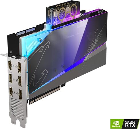 GIGABYTE AORUS GEFORCE RTX 3090 XTREME WATERFORCE WB 24G GRASTS ، نظام تبريد Waterforce Block ، بطاقة فيديو 24 جيجابايت 384 بت ، GV-N3090AORUSX WB-24GD in Kuwait