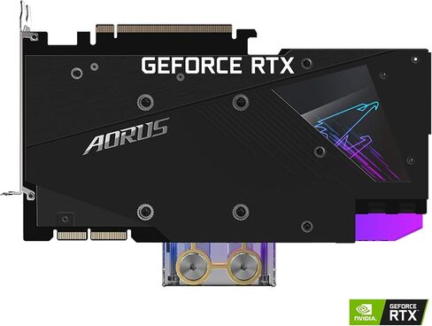 GIGABYTE AORUS GEFORCE RTX 3090 XTREME WATERFORCE WB 24G GRASTS ، نظام تبريد Waterforce Block ، بطاقة فيديو 24 جيجابايت 384 بت ، GV-N3090AORUSX WB-24GD in Kuwait