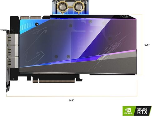 GIGABYTE AORUS GEFORCE RTX 3090 XTREME WATERFORCE WB 24G GRASTS ، نظام تبريد Waterforce Block ، بطاقة فيديو 24 جيجابايت 384 بت ، GV-N3090AORUSX WB-24GD in Kuwait