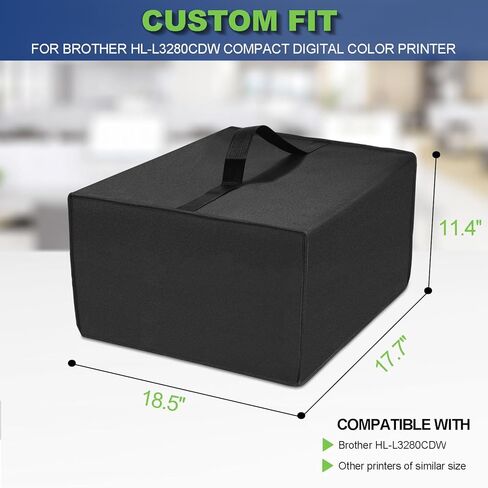 غطاء الغبار متوافق مع Brother HL-L3280CDW طابعة ألوان رقمية مضغوطة ، حالة غلاف الغبار المضاد للماء الثقيلة-18.5 × 17.7 × 11.4in (رمادي فضية) in Kuwait