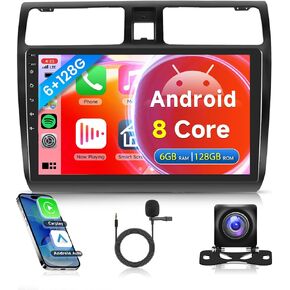 Radio Screen for Suzuki Swift 2005 2006 2007 2008 2009 2010 GPS Navigation, Rimoody Android Car Stereo 10.1 inch Touchscreen Bluetooth WiFi FM EQ Mirror Link Backup Camera in Kuwait
