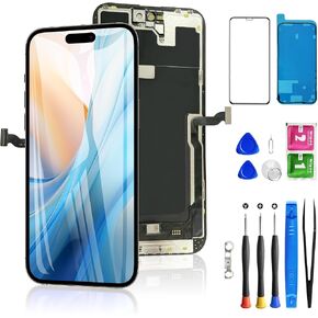 for iPhone 11 Screen Replacement 6.1 Inch, Diykitpl 3D Touch LCD Digitizer Replacement for A2111, A2223, A2221, with Repair Tools Kit+Magnetic Screw Mats+Screen Protector+Waterproof Frame Adhesive in Kuwait